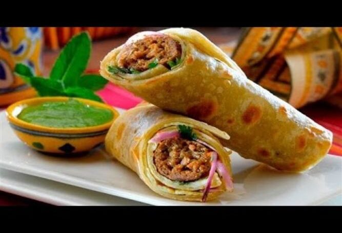 Chicken Cheese Kabab Roll